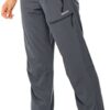 MOCOLY Women's Cargo Hiking Pants Elastic Waist Quick Dry Lightweight Outdoor Water Resistant UPF 50+ Long Pants Zipper